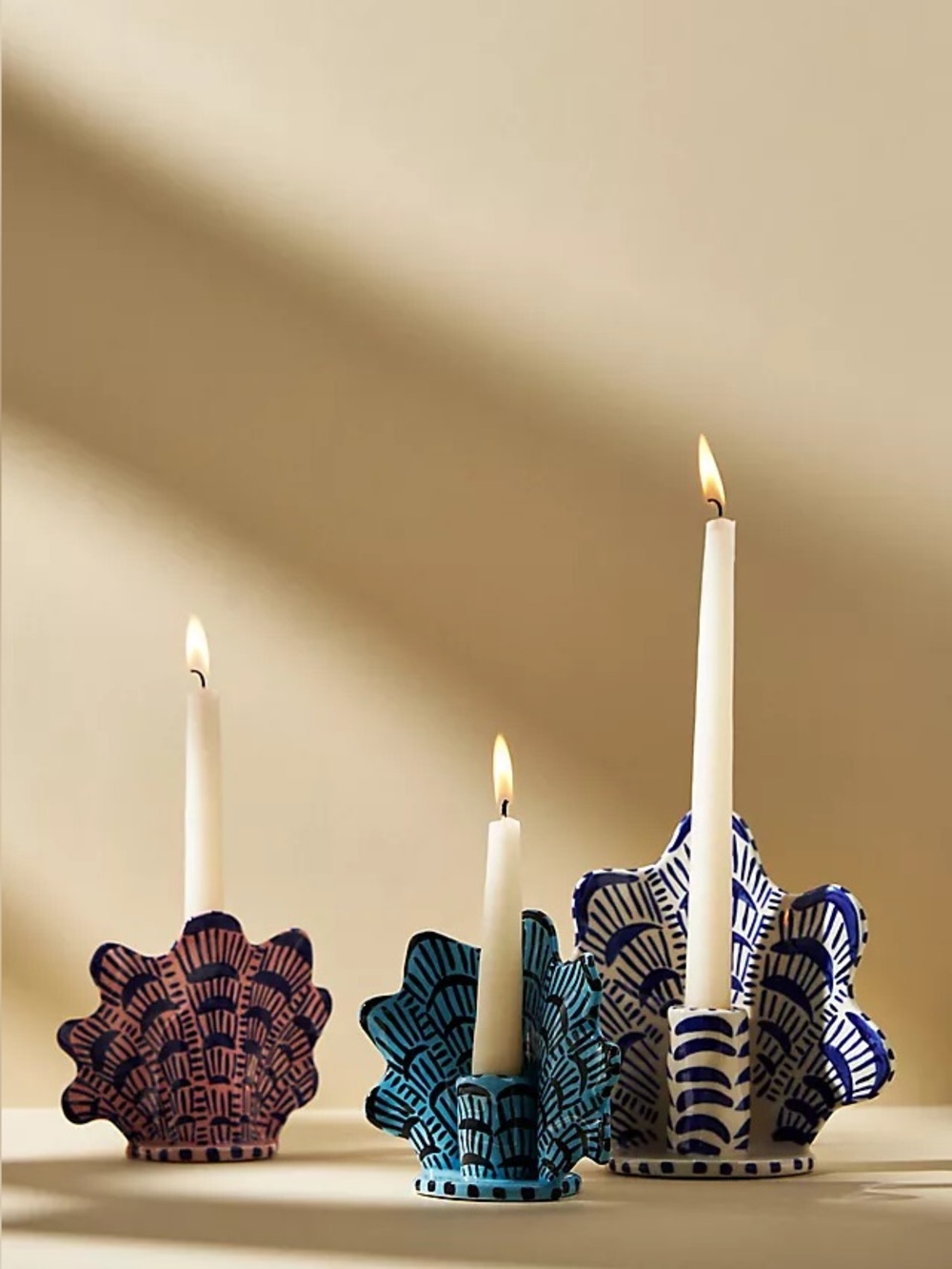 Anthropologie Lucie de Moyencourt Shell Candle Holder